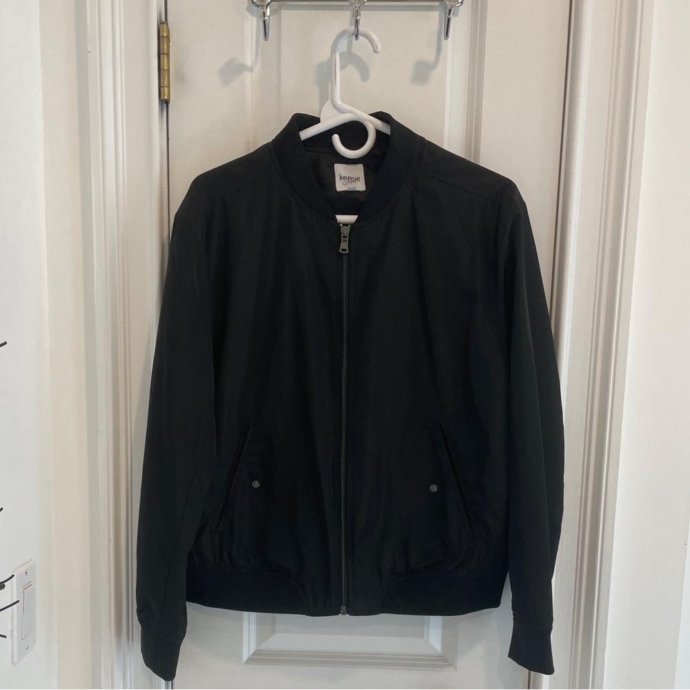 Black Kensie Jeans Bomber Jacket